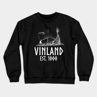 Norse Viking Longship Medieval Scandinavian History Vinland Crewneck Sweatshirt